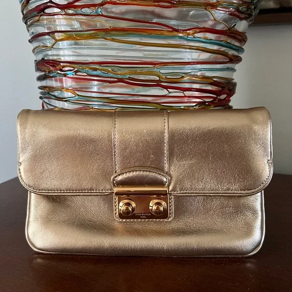Louis Vuitton Sofia Coppola Gold Leather Clutch Bag (Pre-Owned) - Picture 1 of 8